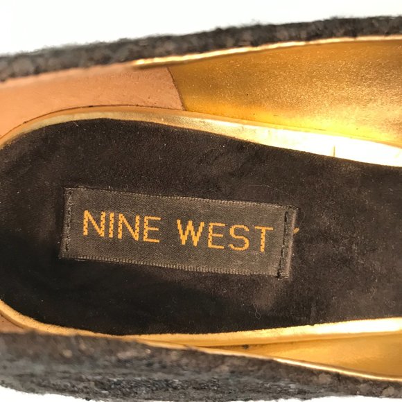 Nine West NWRocha Sparkly Lace Overlay Suede Trimmed Pumps - Picture 4 of 8